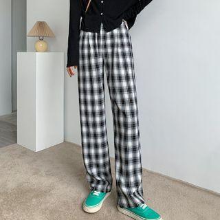 Plaid Wide-leg Pants (various Designs)