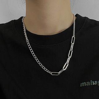 Cutout Chain Necklace Silver - One Size