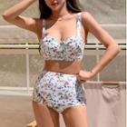 Set: Floral Swim Camisole Top + Bottom