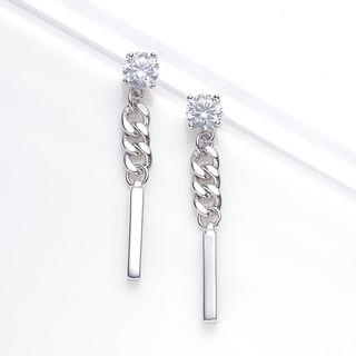 Sterling Silver Metal-drop Earrings