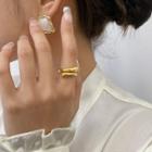 Polished Alloy Open Ring Gold - One Size
