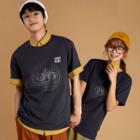 Couple Matching Short-sleeve Owl Print T-shirt