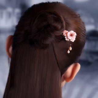 Rhinestone Floral Gemstone Drop Hair Pin