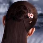 Rhinestone Floral Gemstone Drop Hair Pin