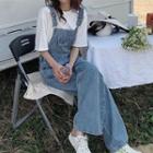 Denim Wide-leg Jumper Pants / Shorts