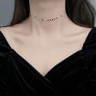 Bead Choker Necklace Silver - One Size