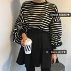 Striped Pullover / A-line Tiered Skirt