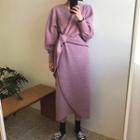 Asymmetric Knotted Midi Dress