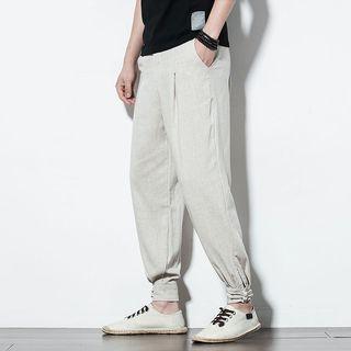 Buttoned Cuff Harem Pants