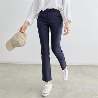 Stretch Slim Straight-cut Pants