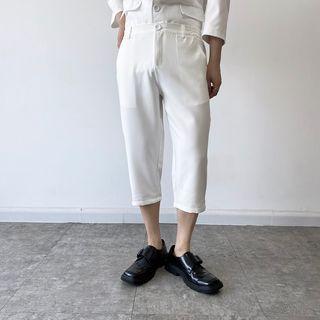 High Waist Slim Fit Carpi Pants