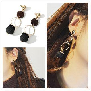 Coconut Shell Drop Earring