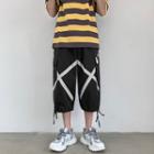 Cross Tape Cropped Cargo Pants