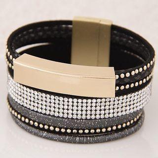 Layered Rhinestone Bracelet