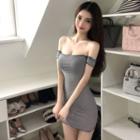 Off-shoulder Slim-fit Dress