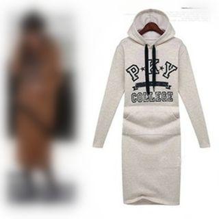 Letter Hoodie Dress