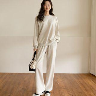 Basic Set: Sweatshirt + Wide-leg Pants