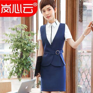 Short-sleeve Shirt / Pinafore Dress