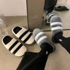 Striped Furry Slippers