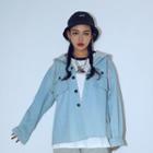 Hood Denim Jacket Light Blue - M