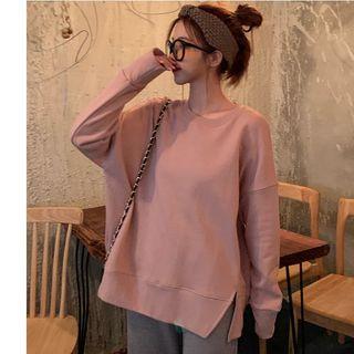 Side-slit Boxy Pullover