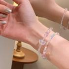 Butterfly Faux Crystal Acrylic Fishing Line Bracelet
