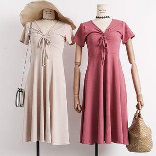 Lightweight Drawcord-front A-line Dress