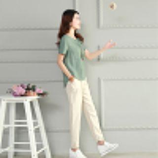 Set: Short-sleeve T-shirt + Slim-fit Pants