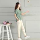Set: Short-sleeve T-shirt + Slim-fit Pants