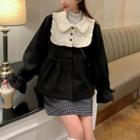 Ruffle Trim Blouse / A-line Dress