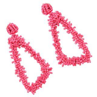 Beaded Triangle Dangle Earring