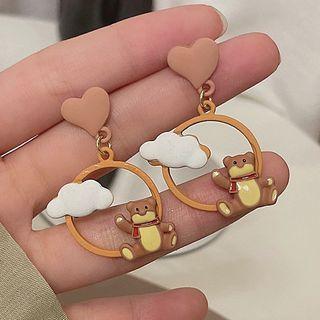 Bear & Cloud Alloy Dangle Earring