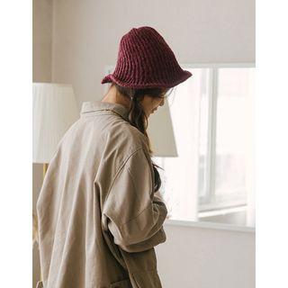 Roll-edge Rib-knit Beanie