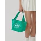 Social Club Stitched Canvas Tote Bag Green - One Size