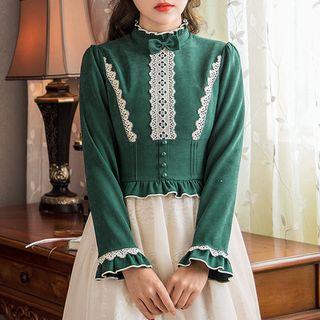 Crochet Trim Frilled Panel A-line Dress