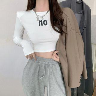 Cropped Lettering Top