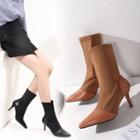 Pointed High Heel Mid-calf Boots