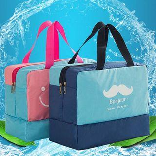 Printed Color Panel Wet-dry Beach Bag