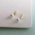 Alloy Faux Pearl Drop Earring 1 Pair - Gold - One Size