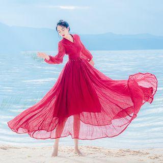 V-neck Midi Sundress