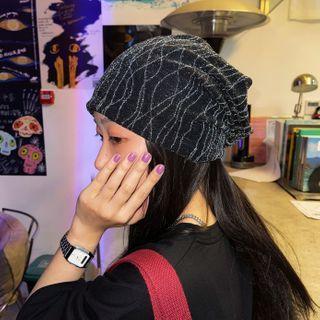 Print Shirred Beanie