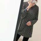 Striped Long-sleeve T-shirt Black & White - One Size