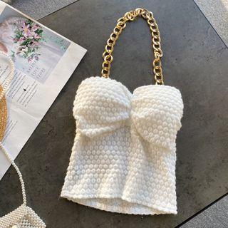 Halter-neck Chained Mesh Top