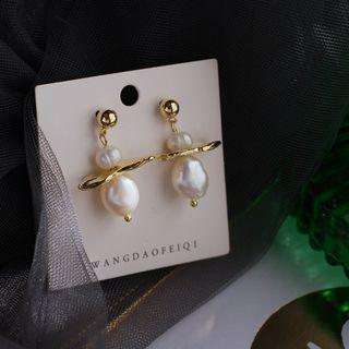 Pearl Dangle Earring As Shown In Figure - One Size