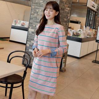 Multicolor Stripe T-shirt Dress