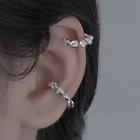 Rhinestone Cuff Earring 1 Pc - Silver - One Size