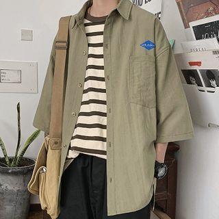 Plain Cargo Short-sleeve Shirt