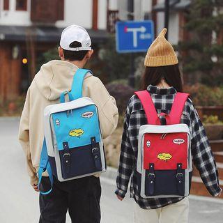 Contrast Panel Oxford Backpack