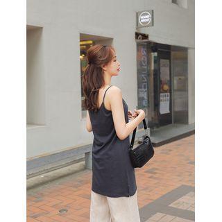 U-neck Slit-side Camisole Top