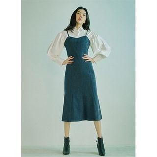 Denim Pinafore Mermaid Dress